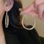 Fashion Ear Buckle-silver Metal Drop-shaped Hollow Earrings