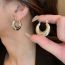 Fashion Ear Buckle-silver Metal Glossy Round Earrings