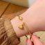 Fashion Bracelet - Gold Copper Lotus Open Bracelet