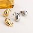 Fashion Ccb Small Gold Stainless Steel Glossy Water Drop Earrings  Stainless Steel