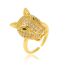 Fashion 9# Copper Shell Five-pointed Star Square Open Ring  Copper
