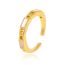 Fashion 9# Copper And Diamond Geometric Open Ring  Copper