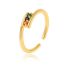 Fashion 9# Copper And Diamond Starburst Open Ring  Copper