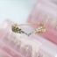 Fashion Gold Alloy Diamond-plated Leaf Ring  Alloy