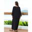 Fashion Black Embroidery Zs2287 Embroidered Maxi Dress Blouse