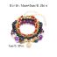Fashion Purple Alloy Geometric Crystal Beads Multi-layered Shell Bracelet Set
