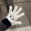 Fashion Small Handkerchief Embroidered Gloves [1 Pair] Touch Screen Cotton Puppy Embroidered Five-finger Gloves