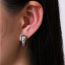 Fashion Silver Copper Diamond Snake Earrings