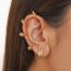 Fashion Right Ear Silver One Geometric Claw Ear Cuff (single Piece)