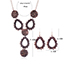 Fashion Ancient Bronze Alloy Geometric Drop-shaped Relief Necklace And Earrings Set