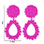 Fashion Pink Alloy Geometric Drop-shaped Relief Earrings