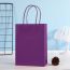 Fashion Dark Purple (minimum Batch Of 12) Cowhide Square Large-capacity Portable Packaging Bag (minimum Batch Of 12 Pieces)
