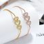 Fashion Rose Gold Copper Inlaid Zirconium Love Bracelet