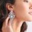 Fashion Color Alloy Diamond Geometric Earrings
