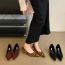 Fashion Black Suede Pointed Toe Stilettos