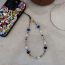 Fashion Yellow Colorful Rice Beads Beaded Love Mobile Phone Chain