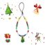 Fashion Color Colorful Rice Beads Beaded Crystal Christmas Tree Mobile Phone Chain