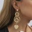 Fashion Gold Alloy Geometric Love Earrings