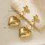 Fashion Gold Alloy Love Earrings