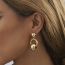 Fashion Gold Alloy Geometric Ball Earrings
