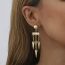 Fashion Gold Alloy Geometric Triangle Tassel Earrings