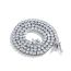 Fashion Zircon Tennis Chain 24inch (60cm) Silver White Zirconium 4mm Alloy Diamond Tennis Chain Mens Necklace