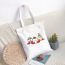 Fashion S White (mm*mm) White Canvas Printed Large Capacity Shoulder Bag