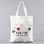 Fashion K (mm*mm) White Canvas Printed Large Capacity Shoulder Bag