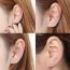 Fashion Twenty Four# Metal Diamond-encrusted Geometric Ear Cuffs