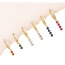 Fashion Color Copper Inlaid Zirconium Contrast Round Pendant Earrings Set Of 6