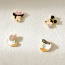 Fashion Color Copper Inlaid Zirconium Cartoon Oil Dripping Earrings Set Of 4