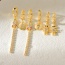 Fashion Gold Copper Inlaid Zirconium Cartoon Robot Rocket Pendant Earring Set Of 6 Pieces