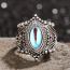 Fashion Silver Alloy Marquise Moonlight Ring