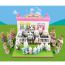 Fashion White Rabbit Family Of Three Plastic Childrens Simulated Animal Toys