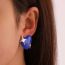 Fashion White Alloy Oil Dripping Love Star Earrings
