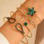 Fashion 2# Alloy Geometric Chain Bracelet Set