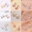 Fashion 19# Metal Diamond Butterfly Hoop Earrings