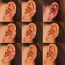 Fashion 14# Copper Diamond Star Multi-layer Ear Cuff
