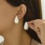 Fashion Gray Water Droplets Acrylic Water Drop Earrings