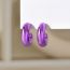 Fashion Steel Color Acrylic Color Plated C-shaped Hollow Earrings