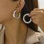 Fashion Steel Color Acrylic Twist C-shaped Earrings
