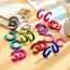 Fashion Steel Color Acrylic Twist C-shaped Earrings