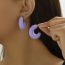 Fashion Black Acrylic Painted C-shaped Earrings