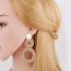 Fashion Gold Rice Beads Braided Round Earrings