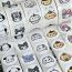 Fashion Kurome Roll Stickers [1 Roll/200 Stickers] Paper Printed Pocket Material Dot Stickers
