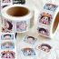 Fashion Chibi Maruko-chan Roll Stickers [1 Roll/500 Stickers] Paper Printed Pocket Material Dot Stickers