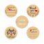 Fashion 1.5 Inch Homemade With Double Heart Kraft Paper Round Label Seal 500 Pieces Roll
