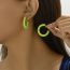 Fashion Lake Green Acrylic Painted C-shaped Earrings