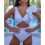 Fashion White Polyester Hollow One-piece Swimsuit