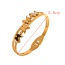 Fashion Gold Titanium Steel Inlaid Zirconium Shell Butterfly Bracelet